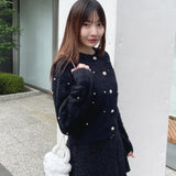 【予約商品 12月中旬発送】ビジューまみれフェザーカーデ