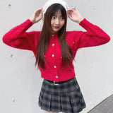 【予約商品 12月中旬発送】ビジューまみれフェザーカーデ