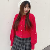 【予約商品 12月中旬発送】ビジューまみれフェザーカーデ