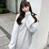 【予約商品 12月下旬発送】ビジュー肩リボンニット