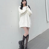 【予約商品 12月下旬発送】ビジュー肩リボンニット