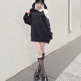 【予約商品 12月下旬発送】ビジュー肩リボンニット