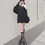 【予約商品 12月下旬発送】ビジュー肩リボンニット