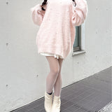 【予約商品 12月下旬発送】ビジュー肩リボンニット