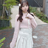 モックネックレイヤード風ニット