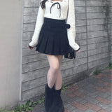 モックネックレイヤード風ニット