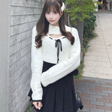 モックネックレイヤード風ニット