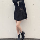 モックネックレイヤード風ニット