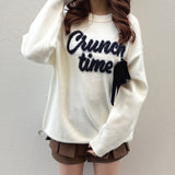 【予約商品 12月下旬発送】ラメリボンロゴジャガードニット