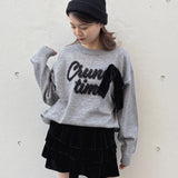 【予約商品 12月下旬発送】ラメリボンロゴジャガードニット