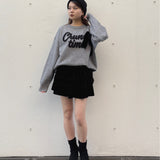 【予約商品 12月下旬発送】ラメリボンロゴジャガードニット