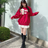 【予約商品 12月下旬発送】ラメリボンロゴジャガードニット