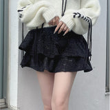 ツイードティアードミニスカート