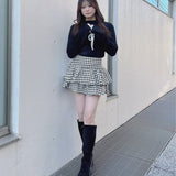 ツイードティアードミニスカート