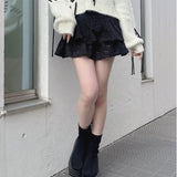 ツイードティアードミニスカート