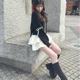 ツイードティアードミニスカート