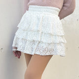 【予約商品 12月下旬発送】レースティアードスカート