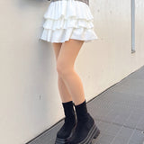 【予約商品 12月下旬発送】レースティアードスカート