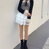 【予約商品 12月下旬発送】レースティアードスカート