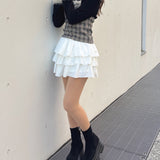 【予約商品 12月下旬発送】レースティアードスカート