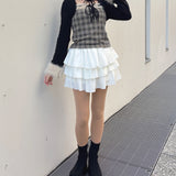 【予約商品 12月下旬発送】レースティアードスカート