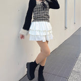 【予約商品 12月下旬発送】レースティアードスカート