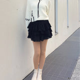 【予約商品 12月下旬発送】レースティアードスカート