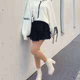 【予約商品 12月下旬発送】レースティアードスカート