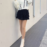 【予約商品 12月下旬発送】レースティアードスカート