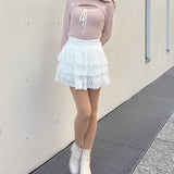 【予約商品 12月下旬発送】レースティアードスカート