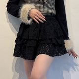 【予約商品 12月下旬発送】レースティアードスカート