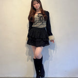 【予約商品 12月下旬発送】レースティアードスカート