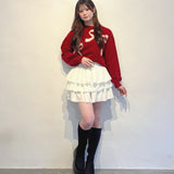 【予約商品 12月下旬発送】レースティアードスカート