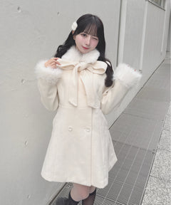 【予約商品 12月中旬発送】ボウタイウールコート