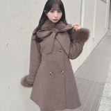 【予約商品 12月中旬発送】ボウタイウールコート