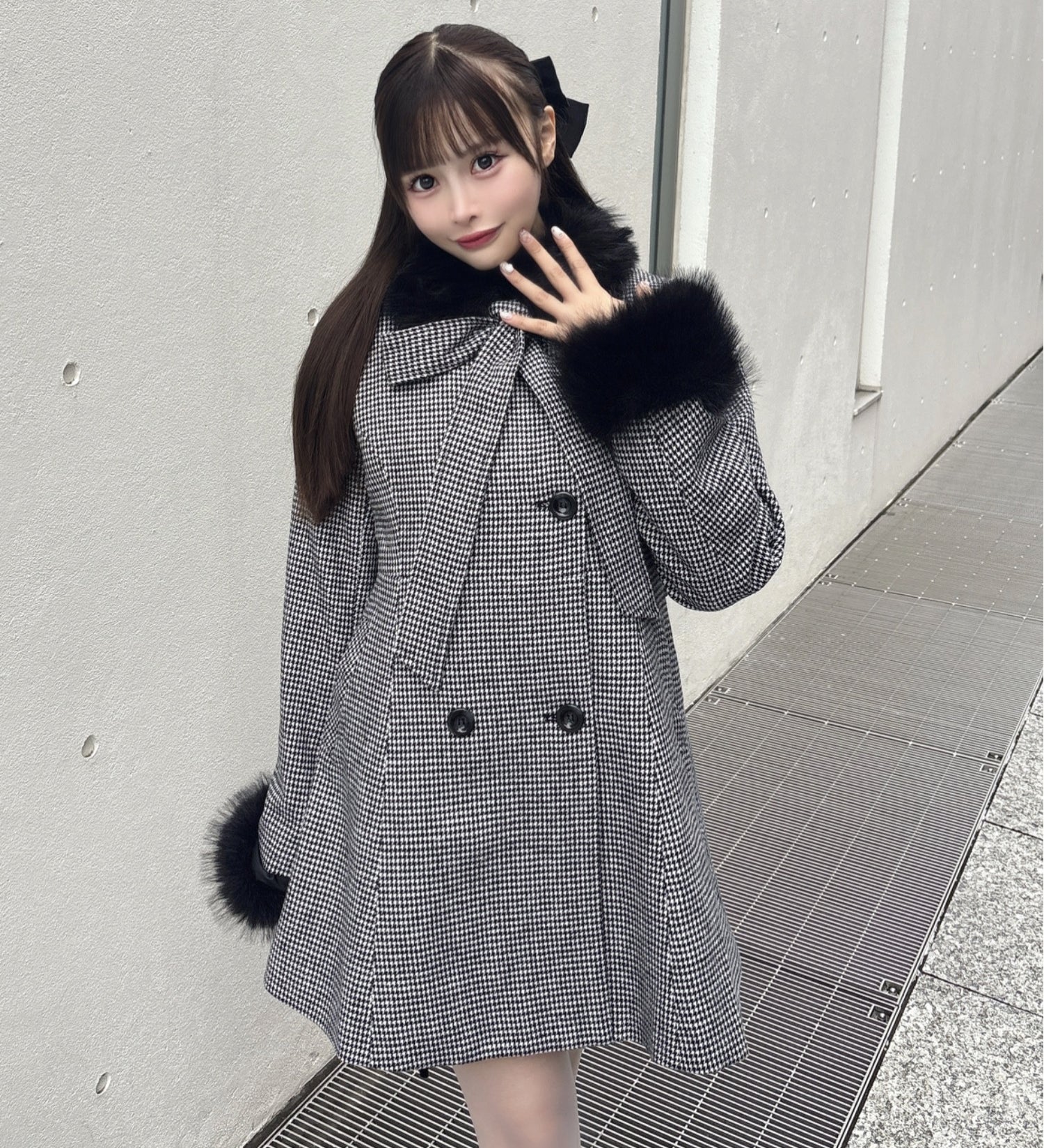 【予約商品 12月中旬発送】ボウタイウールコート