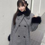 【予約商品 12月中旬発送】ボウタイウールコート