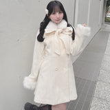 ボウタイウールコート