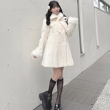 ボウタイウールコート