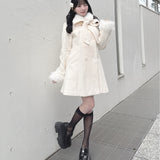 ボウタイウールコート