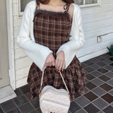 ファー付きキャミワンピース