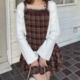 ファー付きキャミワンピース