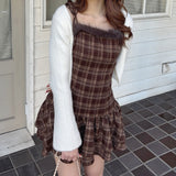 ファー付きキャミワンピース