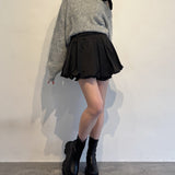 ベロアリボンワンショルニット