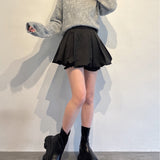 ベロアリボンワンショルニット