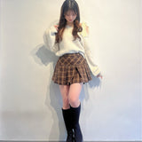 ベロアリボンワンショルニット