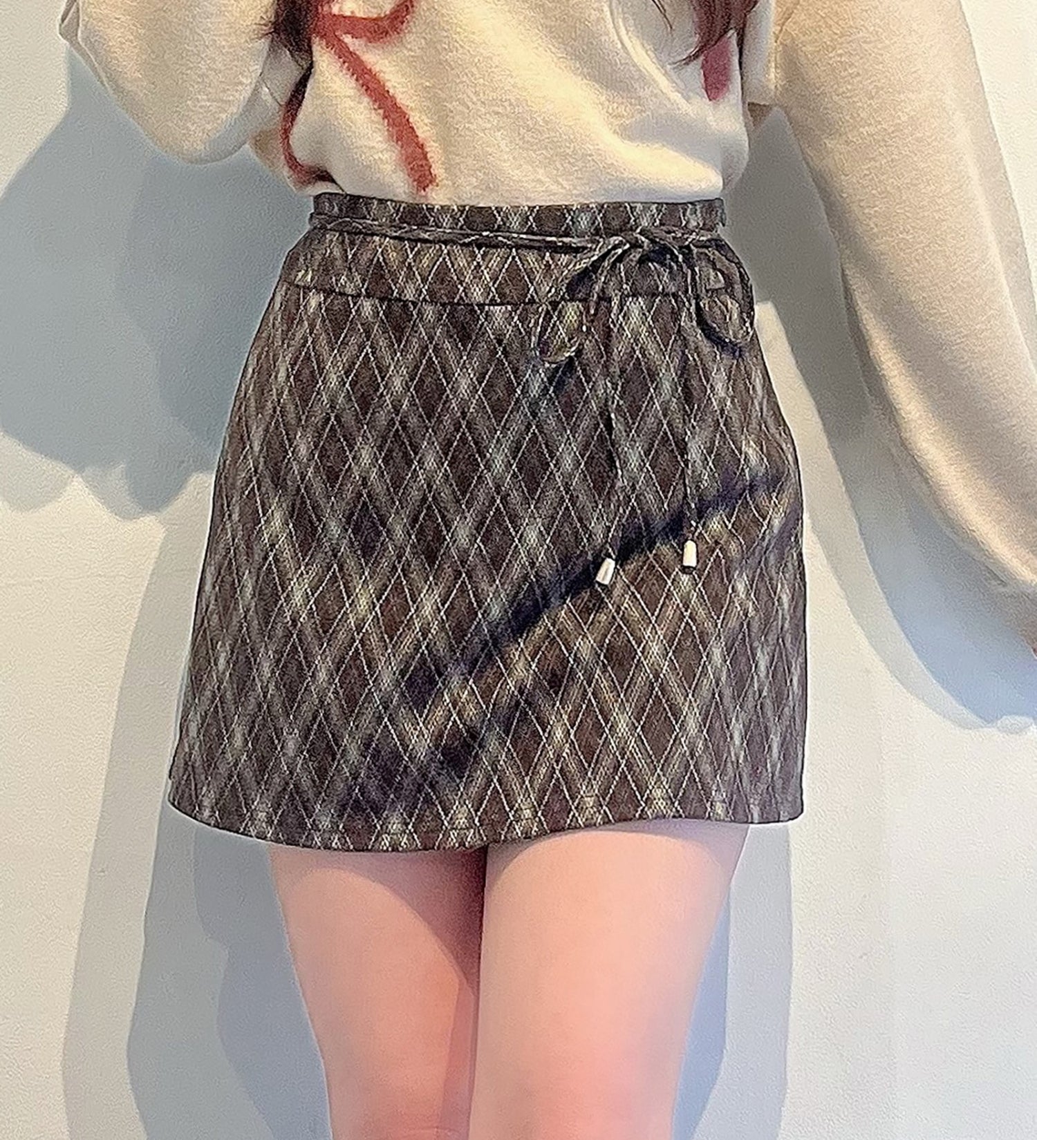 【予約商品 12月中旬発送】サイドスリット台形スカート