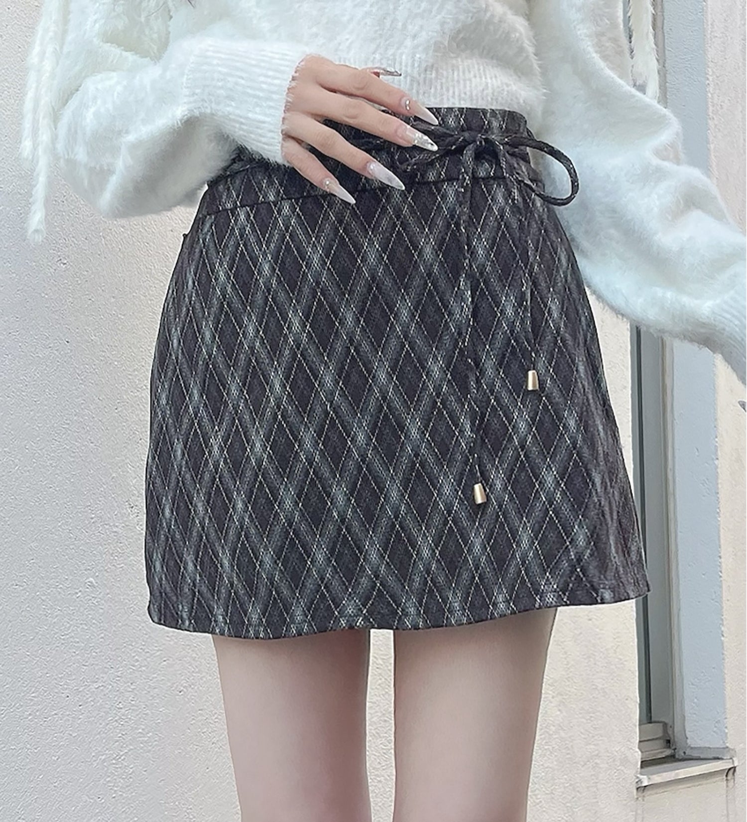 【予約商品 12月中旬発送】サイドスリット台形スカート