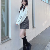 【予約商品 12月中旬発送】サイドスリット台形スカート