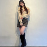 【予約商品 12月中旬発送】サイドスリット台形スカート